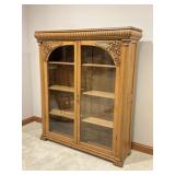 2 Door Oak Display Case - NOT CONTENTS