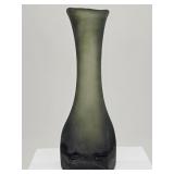 Bohemia Glass Matte Green Swung Style Vase