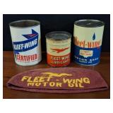Fleet-Wing Oil Cans & Cap