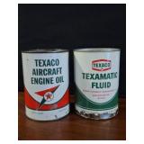 Vintage Texaco Motor Oil Cans