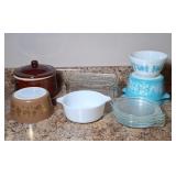 McCoy Bean Pot, Pyrex Bowls