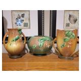 3 Vintage Roseville Fuchsia Pottery Pieces
