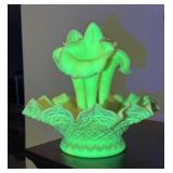 Fenton Burmese 3-Horn Epergne