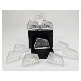 10 Iridescent Czech Glass Polar Bear Paper Weights