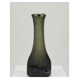 Bohemia Glass Matte Green Swung Style Vase