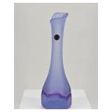 Bohemia Glass Matte Purple Swung Style Vase