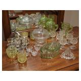 Vintage Shot Glasses, Uranium Glass