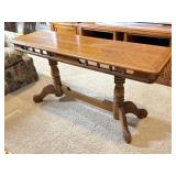 2 Hexagon Shaped End Tables, Console Table, Lamp