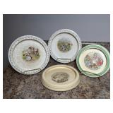 4 Vintage Children's Plates: McNicol & Roseville