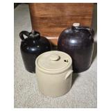 Stoneware Jugs, McCoy Bean Crock