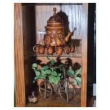 Hand Carved Wooden Pitcher, Decor