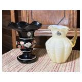 Fenton Pitcher and Vase