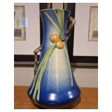 Vintage Blue Pine Cone Roseville Pottery Vase