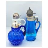 Ironstone & Glass Syrup Pitchers