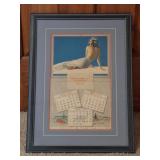 Sinclair 1937 Framed Calendar Page