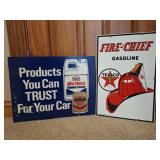 2 Texaco Advertising Signs