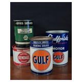 Oil Cans: Gulf, Kendall & Trojan