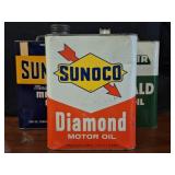 Sunoco & Sinclair Motor Oil Cans