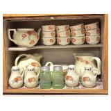 Halls Pottery in Orange Poppy Pattern