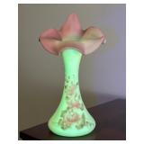 Fenton Burmese Satin Rose Jack-in- the- Pulpit