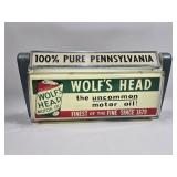 Vintage Working Wolf's Head Motor Oil Sign