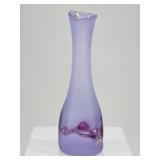 Bohemian Czech Glass Handcrafted Matte Vase