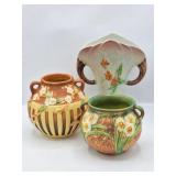 3 Roseville Pottery: Bittersweet, Jonquil & More