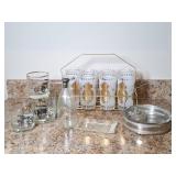 MCM Tumblers with Caddy, Model T Rocks Glasses