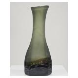 Bohemian Czech Glass Handcrafted Matte Vase