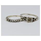 5 Grams 18K Gold Wedding Ring Set, No Stones