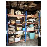 2 Shelving Units, Wood Lamp Shades, Crafting