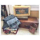 Storage Box/Chest, Blanket, Basket