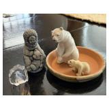 Lladro Polar Bear, Penguin Figurine
