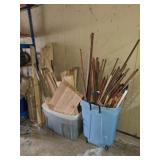 Scrap Lumber, Wheeled Trash Can