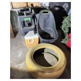 Trash Cans, Utility Cart, Stool