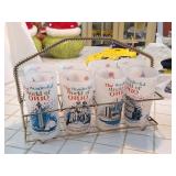 8 Vtg'The Wonderful World of Ohio' Glasses, Caddy