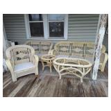 5 piece Wicker Patio Set & Cushions