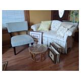 Upholstered Bench, Chair, Table