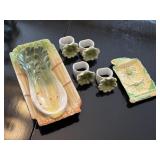 Hand painted Asparagus Dishes