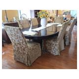 Dining Table, 6 Chairs, Rug