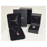 10K & 14K Gold Jewelry: Diamond & Red Stone