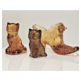 Boyd Uranium Glass Cat, Shoe & More