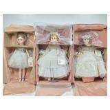 3 Madame Alexander Dolls in Original Boxes