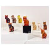 9 Moser Glass Cats