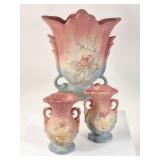 3 Pieces of Hull Pottery in Magnolia Pattern