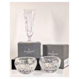 3 Waterford Crystal: Vase & Votive Holders
