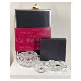 3 Waterford Crystal: Shamrock, Heart & Ring Rest