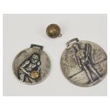 1930s Sports Medals & Basketball Charm