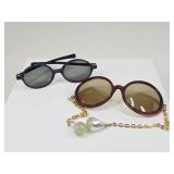 2 Vintage Sunglasses: French Heidi & Unmarked