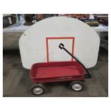 Vintage Basketball Backboard & Wagon